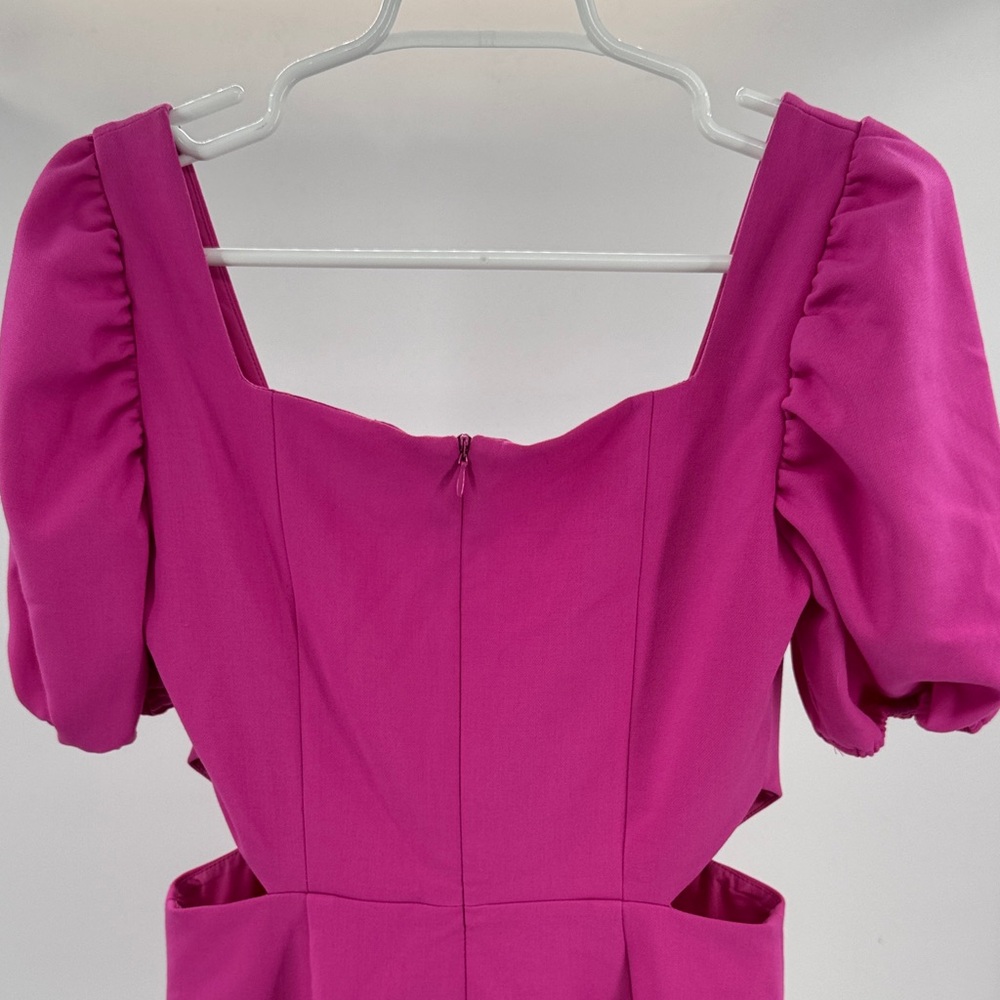 French Connection Fuchsia Puff Sleeve Mini Dress 6 party HOCO wedding event - Picture 4 of 14